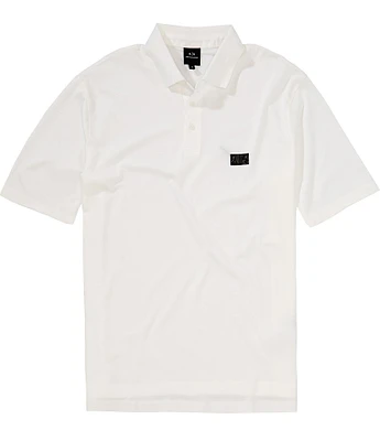 Armani Exchange PU Box Chest Logo Short Sleeve Polo Shirt