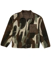 Armani Exchange Reversible Sherpa Camo Full-Zip Jacket