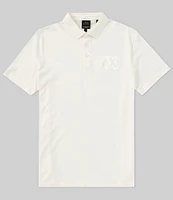 Armani Exchange Shiny Embossed Logo Short Sleeve Polo Shirt