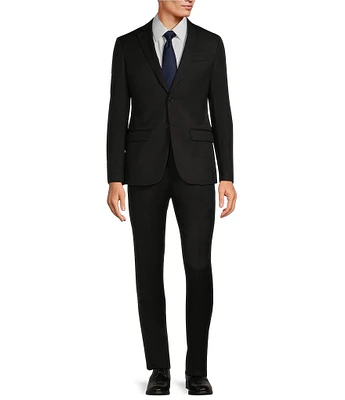 Armani Exchange Modern Fit Flat Front Solid 2-Piece Suit