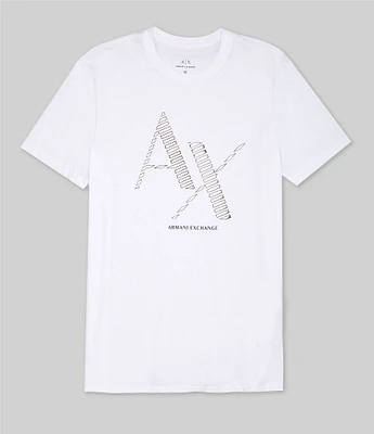 Armani Exchange Slim Fit Metallic Logo Short Sleeve T-Shirt