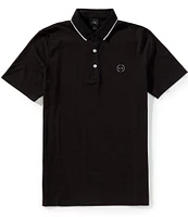 Armani Exchange Slim Fit Stretch Circle Logo Short Sleeve Polo Shirt