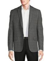 Armani Exchange Modern Fit Windowpane Pattern Sport Coat