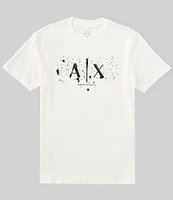 Armani Exchange Splatter Logo Short Sleeve T-Shirt