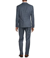 Armani Exchange Standard Fit Flat Front Mini Box Pattern 2-Piece Suit