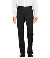 Armani Exchange Modern Fit Flat Front Solid Patterned Dress Pants