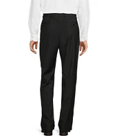 Armani Exchange Modern Fit Flat Front Solid Patterned Dress Pants