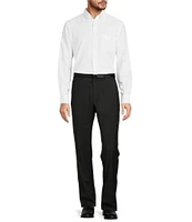 Armani Exchange Modern Fit Flat Front Solid Patterned Dress Pants