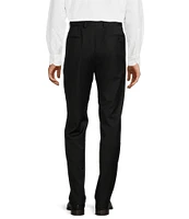 Armani Exchange Modern Fit Flat Front Solid Patterned Dress Pants