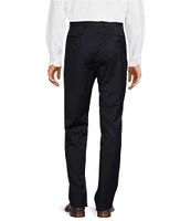 Armani Exchange Modern Fit Flat Front Solid Patterned Dress Pants