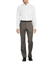 Armani Exchange Modern Fit Flat Front Solid Textured Dress Pants