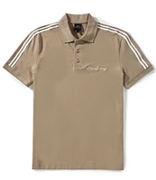 Armani Exchange Stretch Signature Logo Short Sleeve Polo Shirt