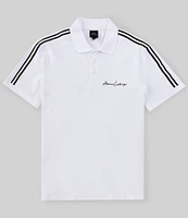 Armani Exchange Stretch Signature Logo Short Sleeve Polo Shirt