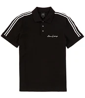 Armani Exchange Stretch Signature Logo Short Sleeve Polo Shirt