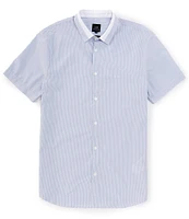 Armani Exchange Stripe Short Sleeve Woven Shirt