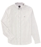 Armani Exchange Vertical Stripe Long Sleeve Woven Shirt