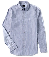 Armani Exchange Vertical Stripe Long Sleeve Woven Shirt