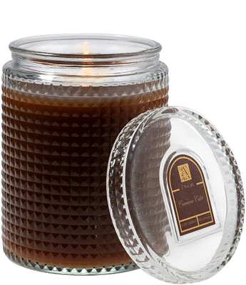 Aromatique Cinnamon Cider Textured Glass Candle with Lid, 15-oz.