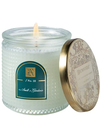 Aromatique The Smell of Gardenia Textured Glass Candle with Lid