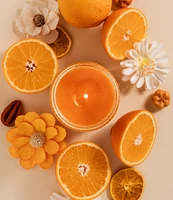 Aromatique Valencia Orange Textured Glass Candle with Lid