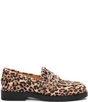 ASH Winona Leopard Printed Calf Hair Loafers