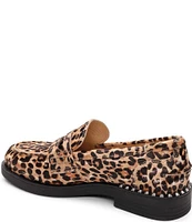 ASH Winona Leopard Printed Calf Hair Loafers