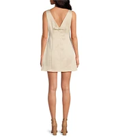 ASTR The Label Alisanne Boat Neck Sleeveless Mini Dress