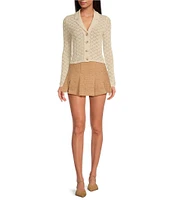 ASTR The Label Bronwyn Pleated Button Mini Skort
