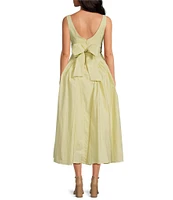 ASTR the Label Vinya Square Neck Sleeveless Drop Waist Midi Dress