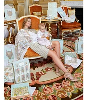 Atelier Choux Paris Organic Cotton Baby Dollhouse Swaddle Blanket with Gift Box