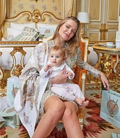 Atelier Choux Paris Organic Cotton Baby Dollhouse Swaddle Blanket with Gift Box