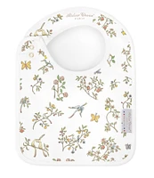 Atelier Choux Paris Organic Cotton In Bloom Reversible Satin Bib