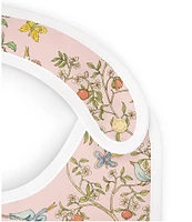 Atelier Choux Paris Organic Cotton In Bloom Reversible Satin Bib