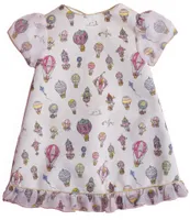 Atelier Choux Paris Little Girls 2T-3T Hot Air Balloons Velour Party Dress