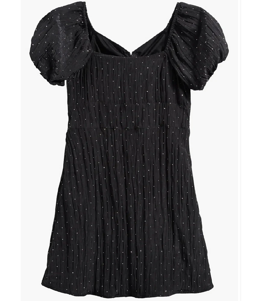 Ava & Yelly Big Girls 7-16 Short Sleeve Rinestone Taffeta Dress