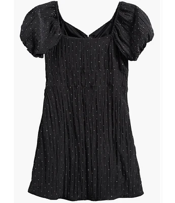 Ava & Yelly Big Girls 7-16 Short Sleeve Rinestone Taffeta Dress