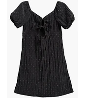 Ava & Yelly Big Girls 7-16 Short Sleeve Rinestone Taffeta Dress