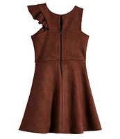 Ava & Yelly Big Girls 7-16 Tech Suede Fit-And-Flare Dress