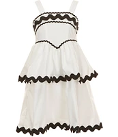 Ava & Yelly Big Girls 7-16 Sleeveless Ric Rac Ruffle Dress