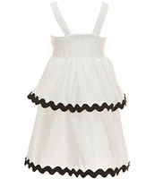 Ava & Yelly Big Girls 7-16 Sleeveless Ric Rac Ruffle Dress