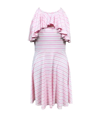 Ava & Yelly Little Girls 4-6XStriped Ruffled Fit-And-Flare Dress