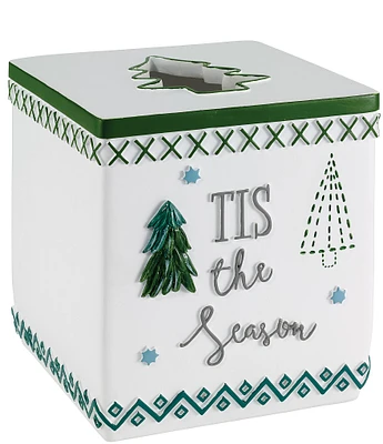 Avanti Linen Christmas Trees Collection Tissue Box Cover