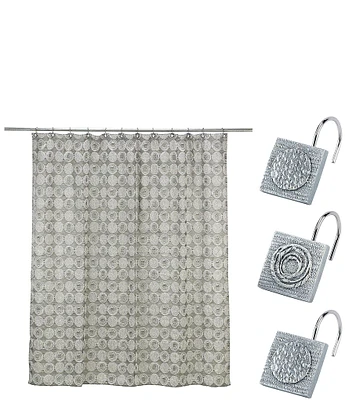 Avanti Linens 13-Piece Galaxy Shower Curtain And Hook Set