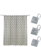 Avanti Linens 13-Piece Galaxy Shower Curtain And Hook Set