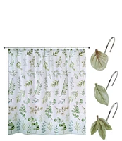 Avanti Linens 13-Piece Ombre Leaves Shower Curtain And Hook Set