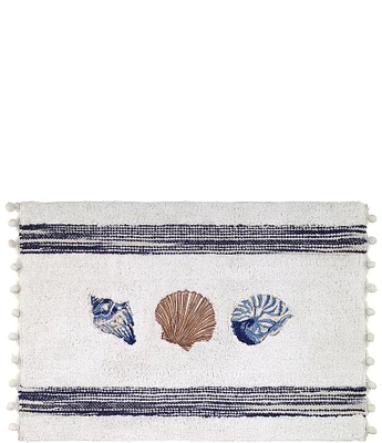 Avanti Linens Blue Lagoon Embroidered Bath Rug