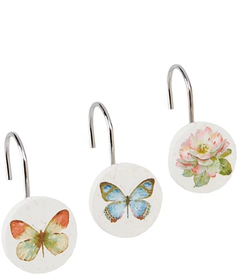 Avanti Linens Butterfly Garden Shower Curtain Hooks