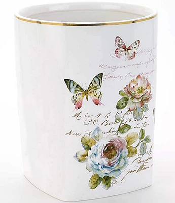 Avanti Linens Butterfly Garden Wastebasket