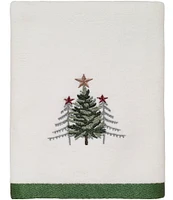 Avanti Linens Christmas Tree Embroidered Bath Towels