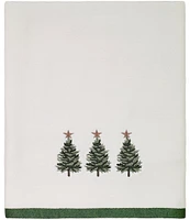 Avanti Linens Christmas Tree Embroidered Bath Towels